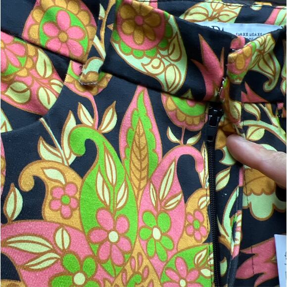 Zara Boho Hippie Chic Floral Woman Multicolor High Rise Pants Size XS - Picture 7 of 10